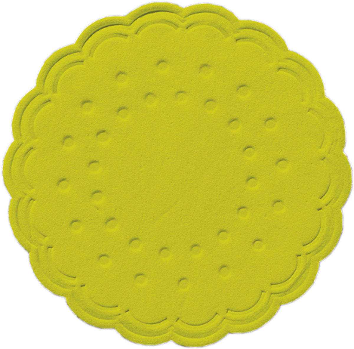 Zelltuch Untersetzer - Coaster, 8-lagig Ø 7,5 cm, kiwi