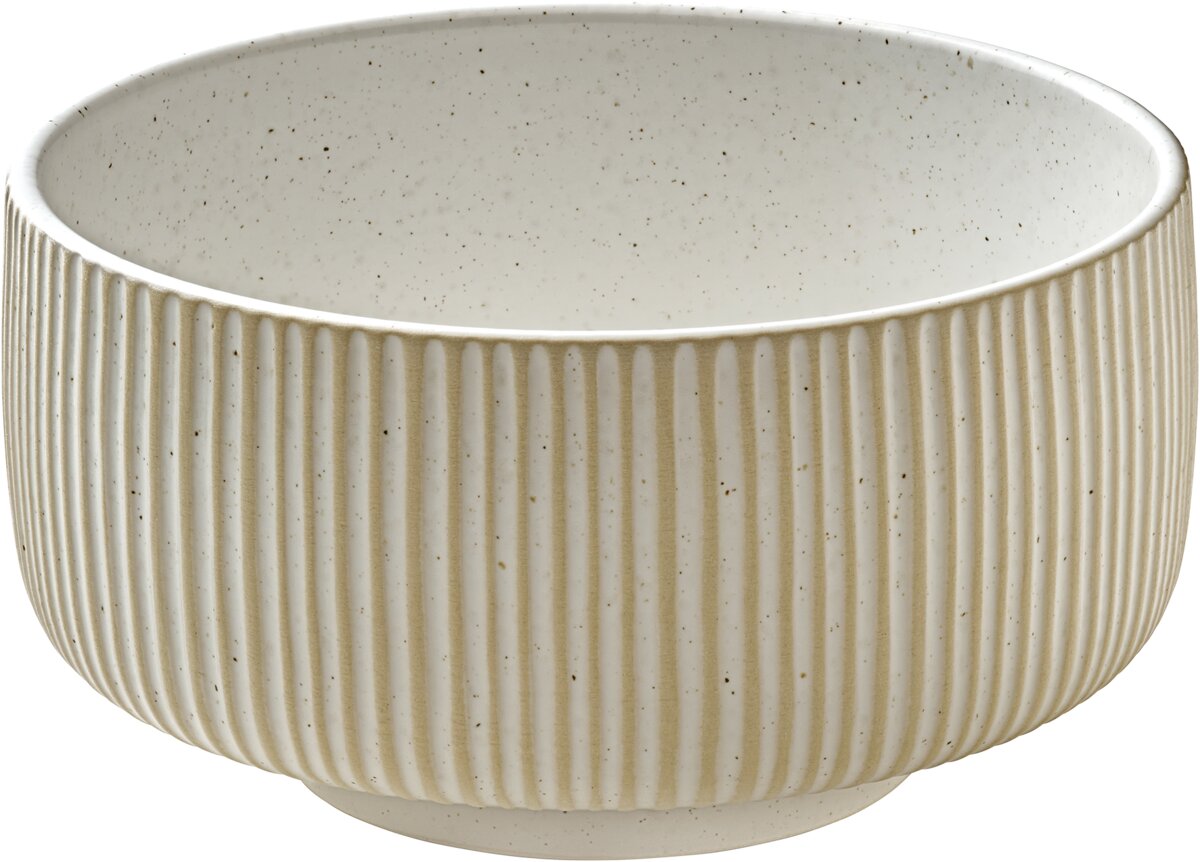 Nara White - Schüssel rund Relief,  weiß, 15 cm, 0.88 ltr.