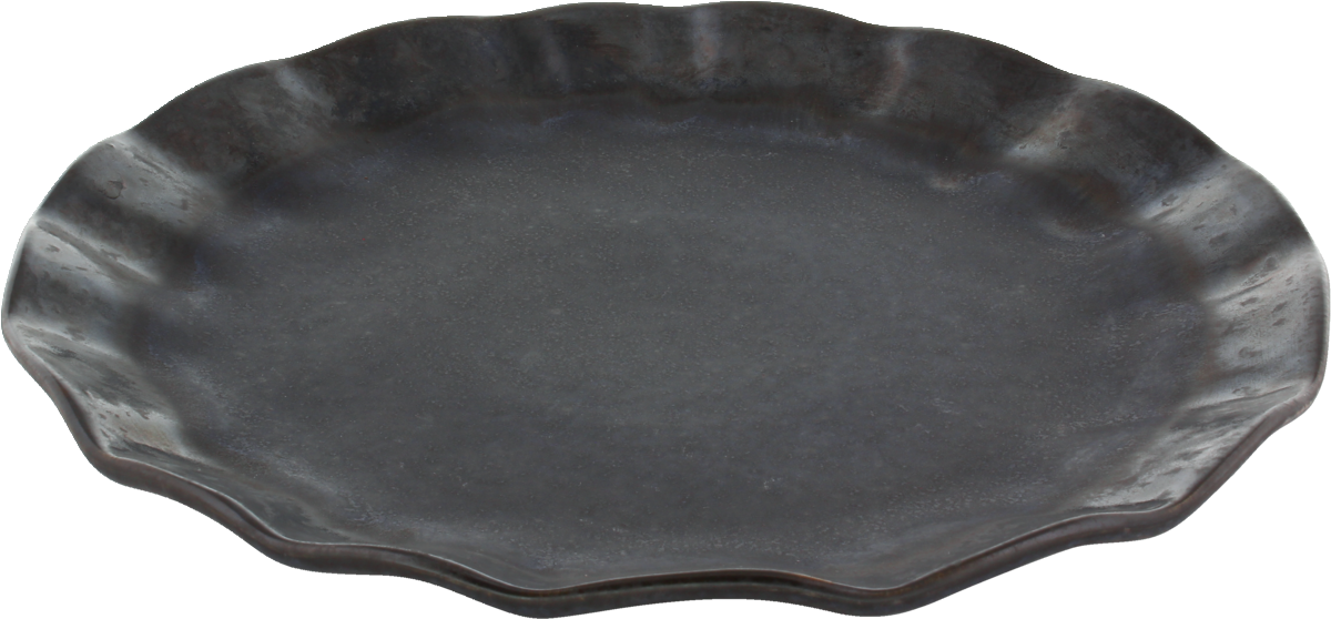 Nami - Teller flach rund ebony 28cm