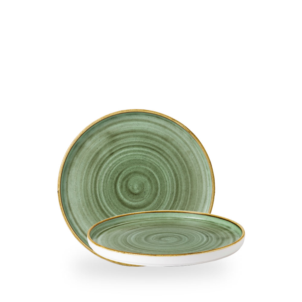 Churchill Stonecast Samphire Green Teller Flach Mit Steilrand 21 cm