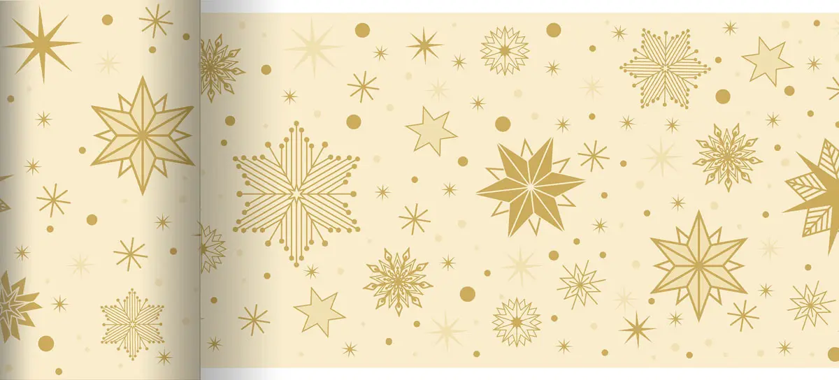 Tischläufer BIO Dunicel - Stargazing Cream, 20 m x 15 cm