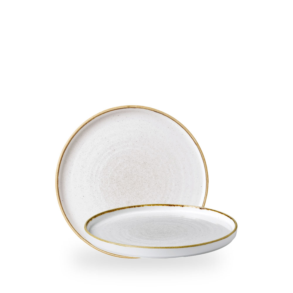 Churchill Stonecast Barley White Teller Rund Mit Erhoehtem Rand 21 cm