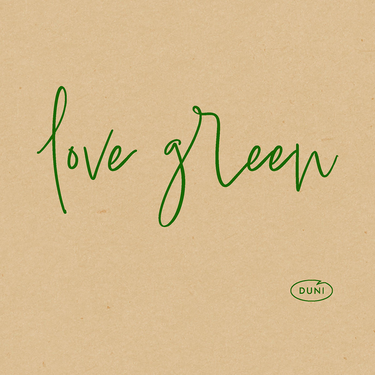 Bio-Dunisoft-Servietten, 20 x 20 cm Motiv , Love Green - unbleached