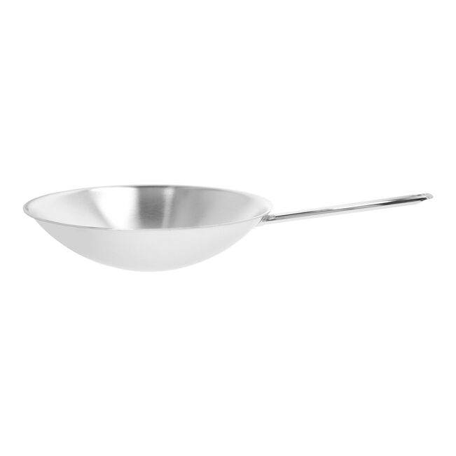 Wok runder Boden, 36 cm, rund, 18/10 Edelstahl