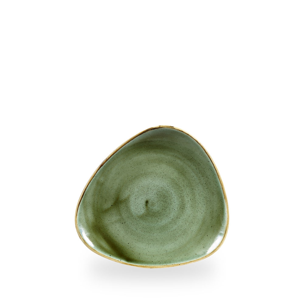 Churchill Stonecast Samphire Green Teller Dreieck. 19,2 cm