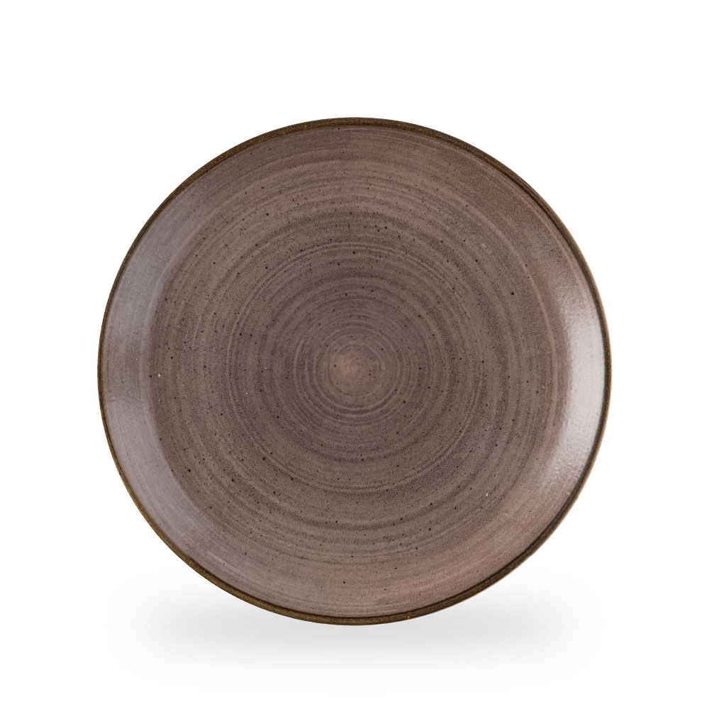 Churchill Stonecast Raw Brown Teller Flach Coup 28.8 cm 