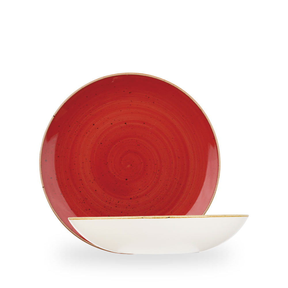 Churchill Stonecast Berry Red Teller Tief Coup 24,8 cm