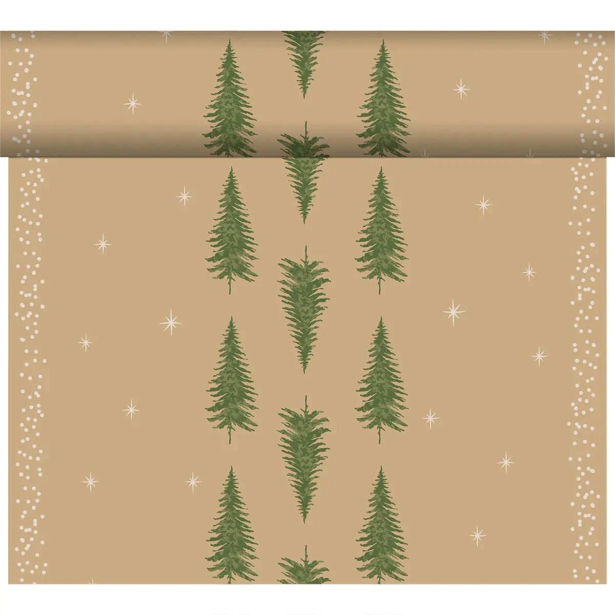 Tête-à-Tête Tischläufer BIO Dunicel - Humble trees, 24 m x 40 cm, 20 Abschnitte