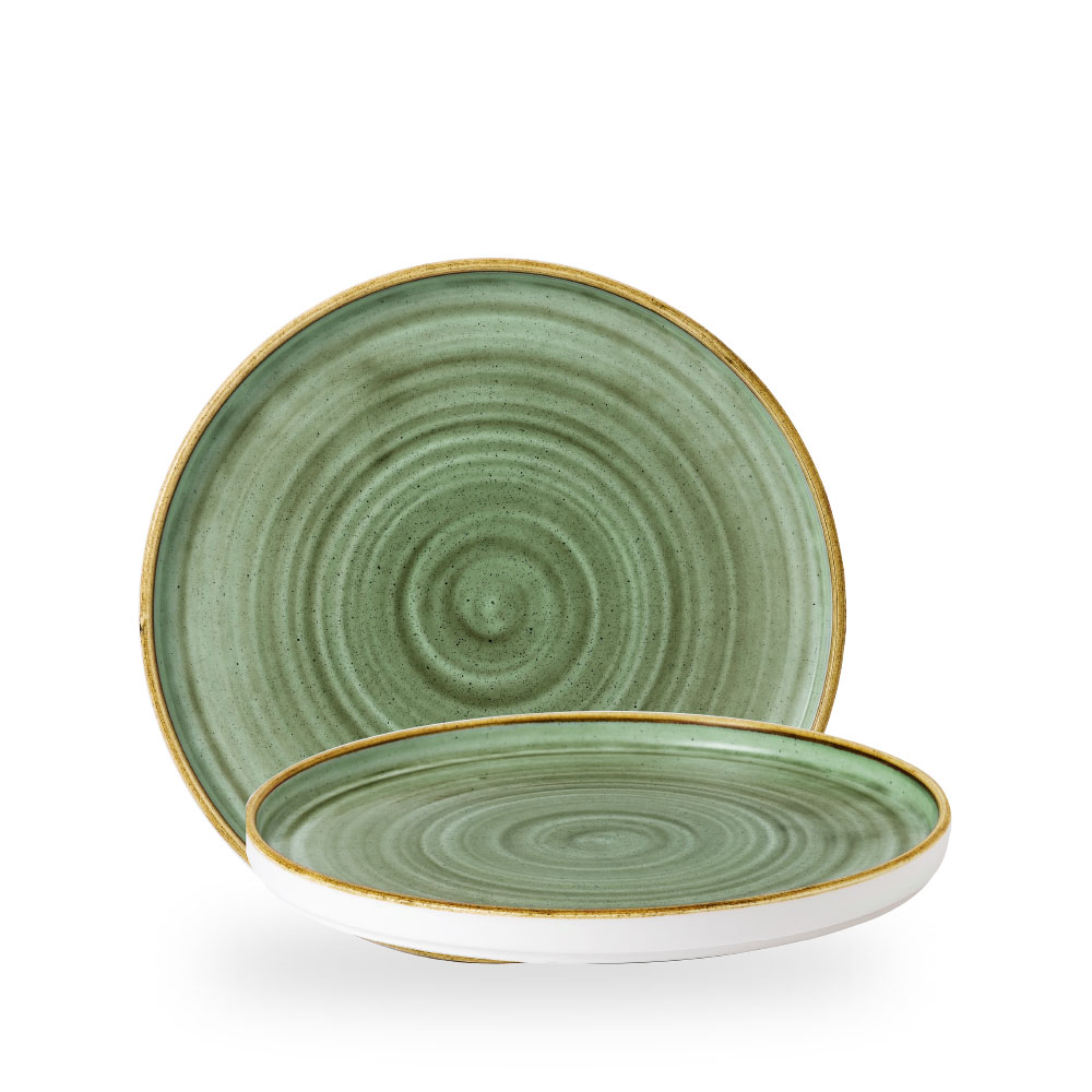 Churchill Stonecast Samphire Green Teller Flach Mit Steilrand 26 cm
