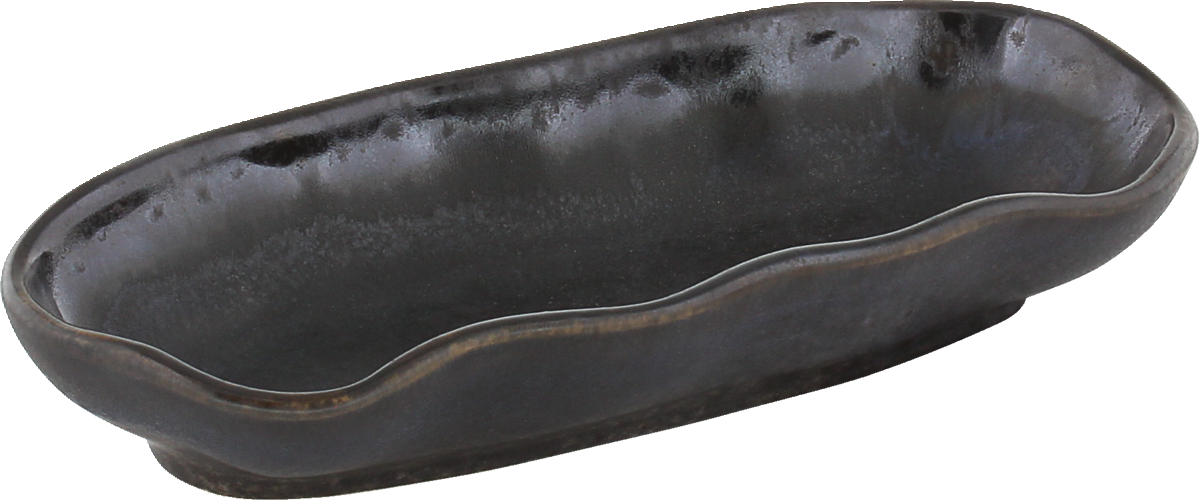Nami - Platte oval ebony 15x7cm