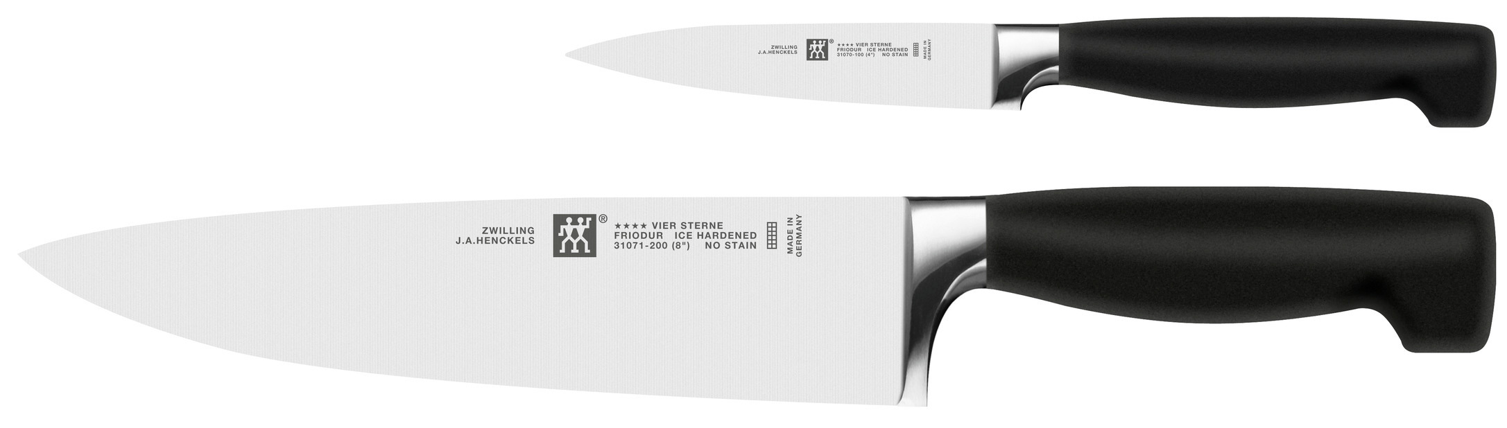 Messerset, 2-tlg, Spick- und Ganiermesser 10 cm und Kochmesser 20 cm