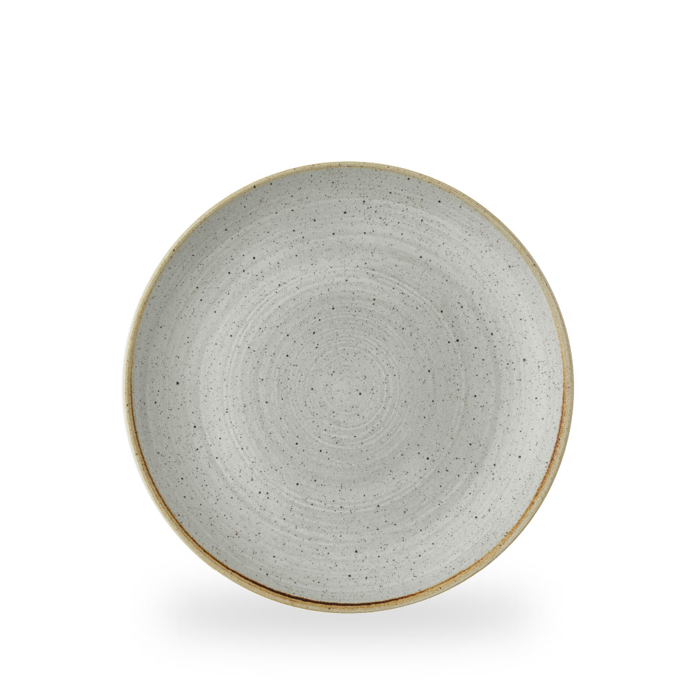 Churchill Stonecast Raw Grey Teller Flach Coup 26 cm