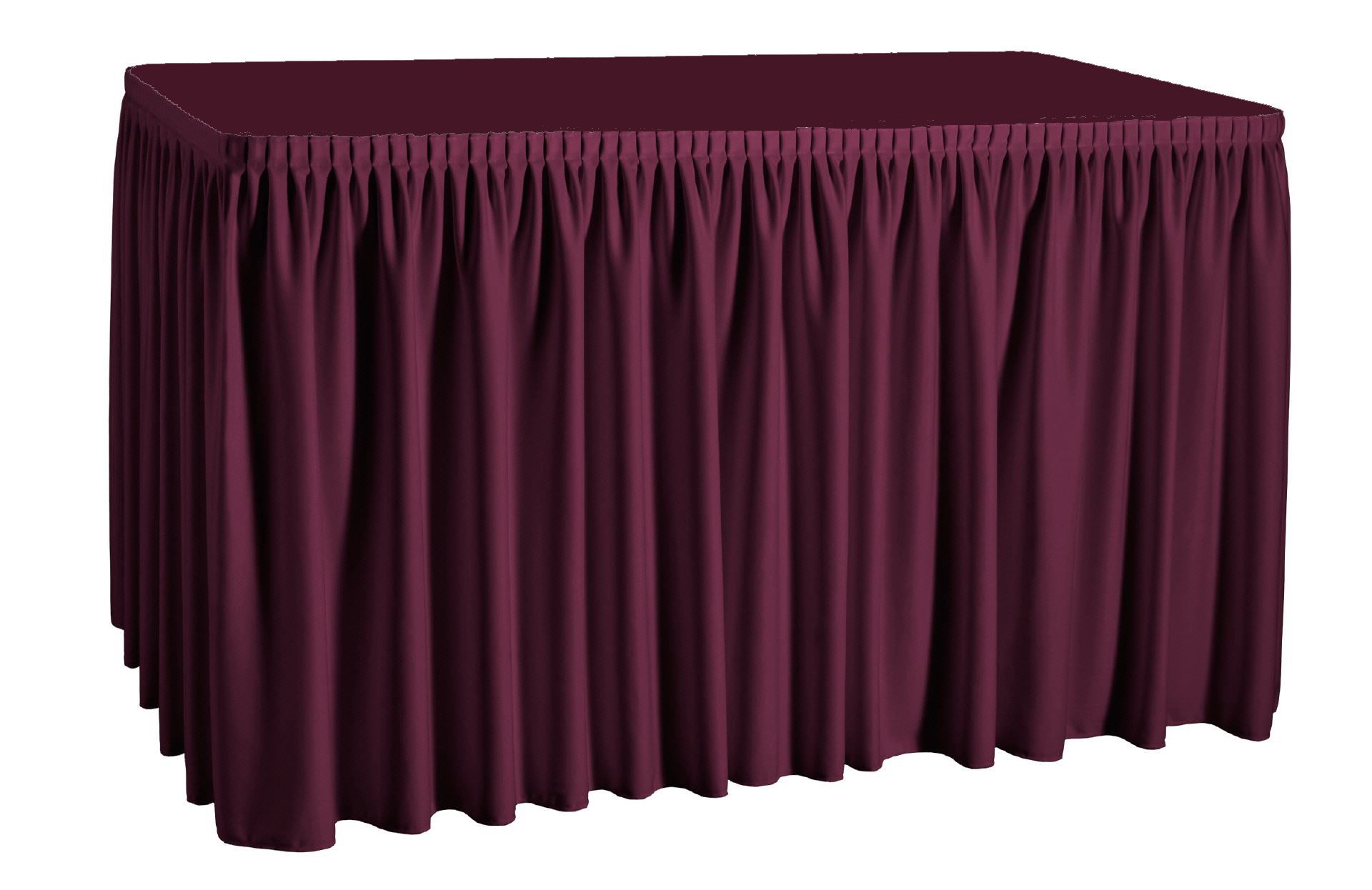 Fertigskirting SENATOR Plisséfalte (180%) L 410 cm , bordeaux