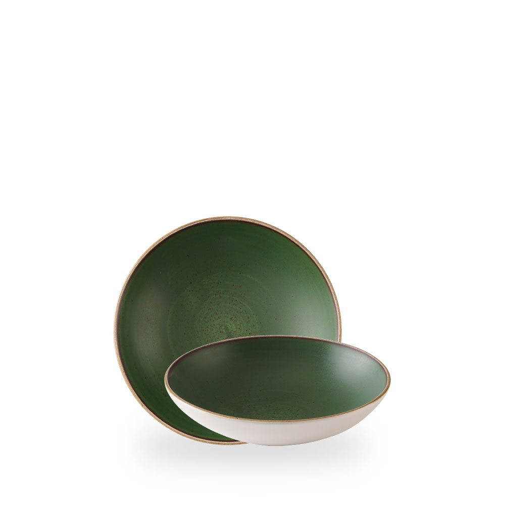 Churchill Stonecast Sorrel Green Schale Tief Coup 18,2 cm