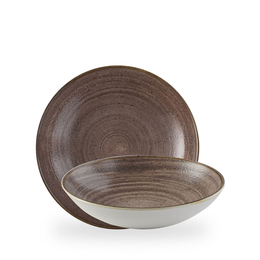 Churchill Stonecast Raw Brown Teller Tief Coup 24,8 cm, 113,6 cm 