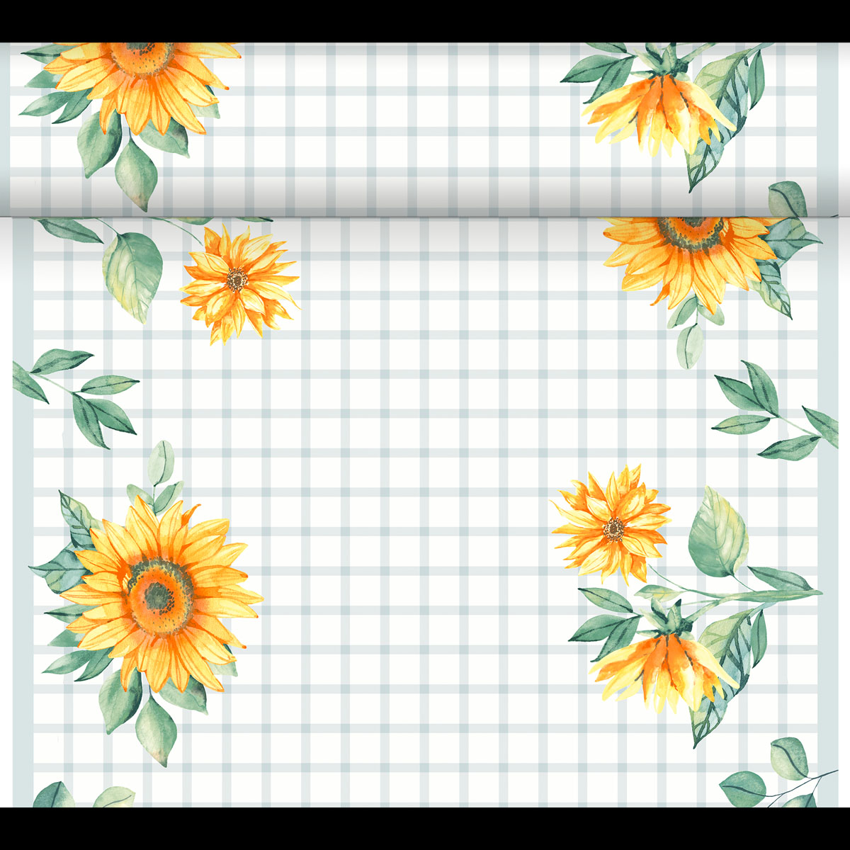 Dunicel Tete a Tete-Tischläufer - Sunflower Day, 0,40 x 24 m, 20 Abschnitte