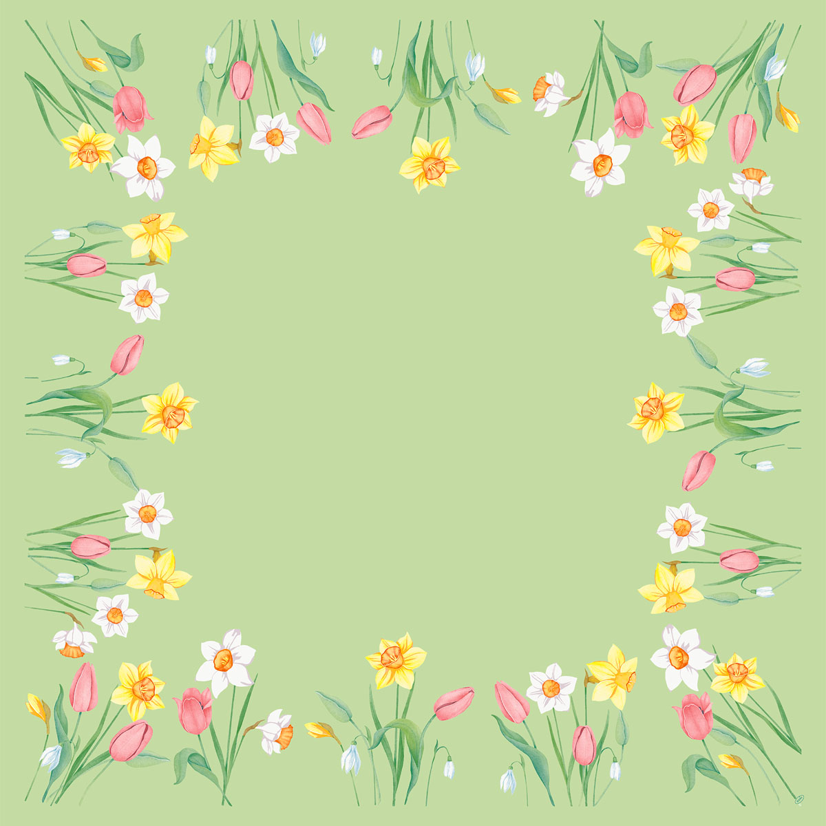 Dunisilk - Mitteldecke Spring Melody, 84 x 84 cm