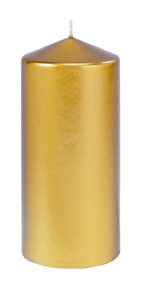 Stumpenkerzen matt, gold