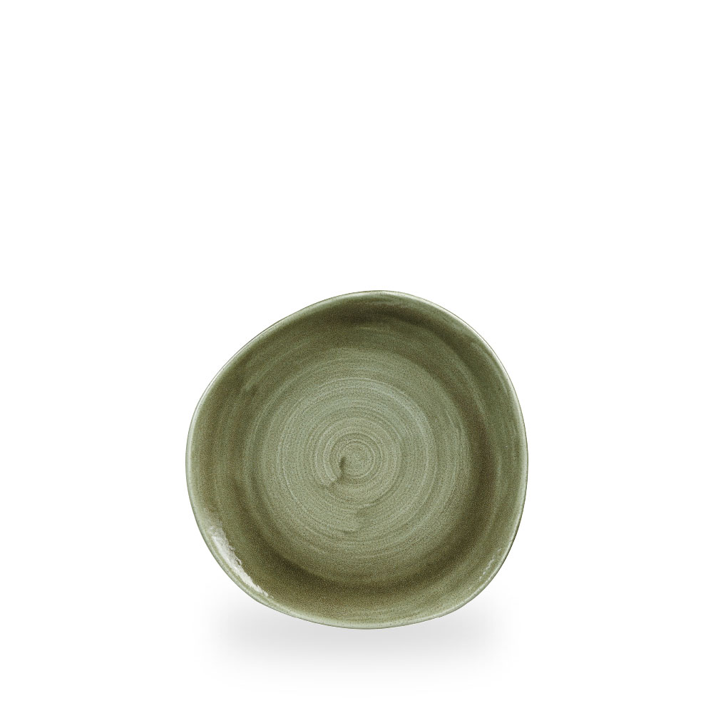 Churchill Stonecast Patina Burnished Green Teller Organisch 18,6 cm