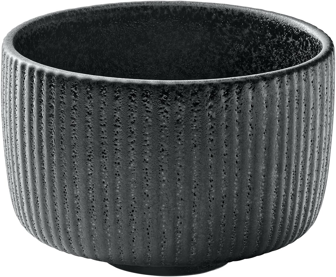 Nara Black - Becher nieder Relief,  schwarz, 0.30 ltr.