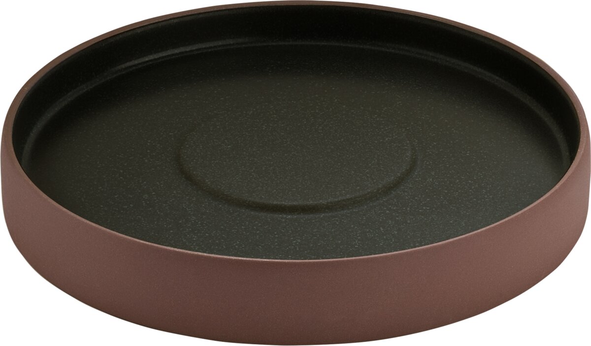 2in1 Braun-Schwarz - Teller, Untertasse rund, 16 cm
