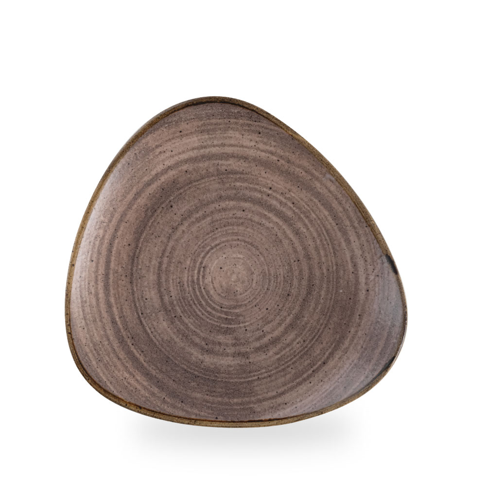 Churchill Stonecast Raw Brown Teller Dreieckig 26,5 cm 