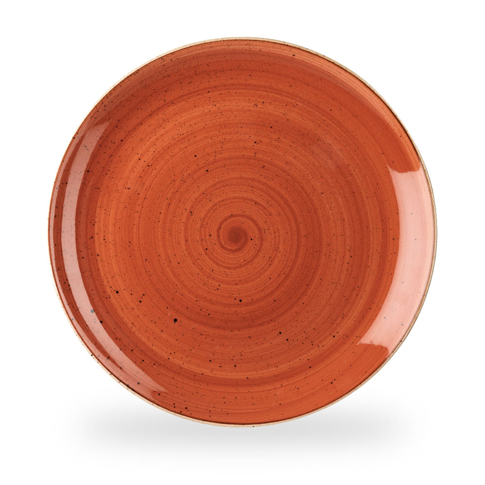 Churchill Stonecast Spiced Orange Teller Flach Coup 32,2 cm