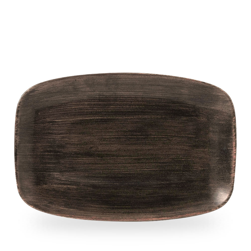Churchill Stonecast Patina Iron Black Platte Rechteckig 34,4 x 23,4 cm