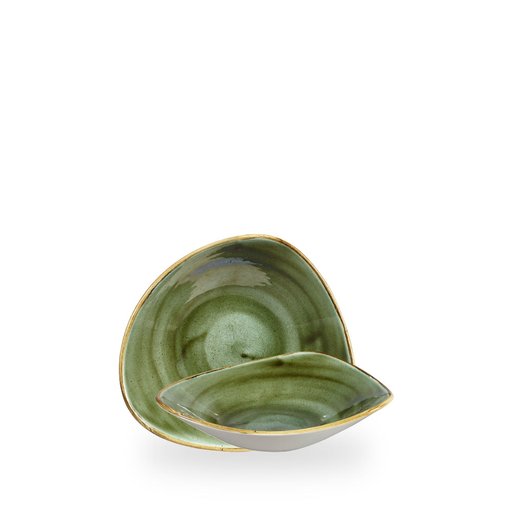 Churchill Stonecast Samphire Green Bowl Dreieck.18,5 cm, 37Cl