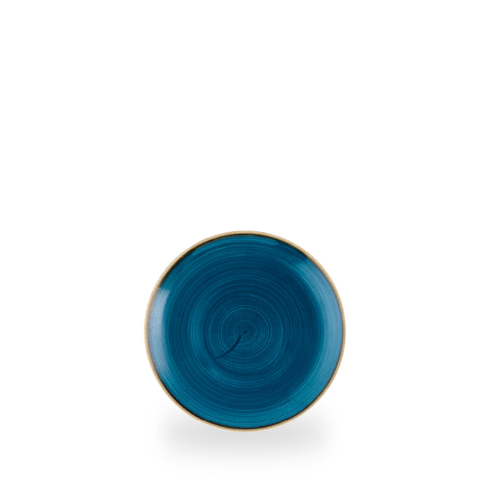 Churchill Stonecast Java Blue Teller Flach Coup 16,5 cm