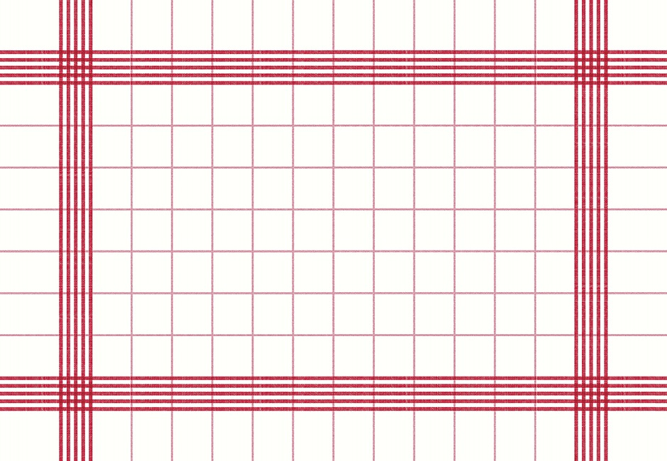 Towel Napkin weiß-rot, 38 x 54 cm