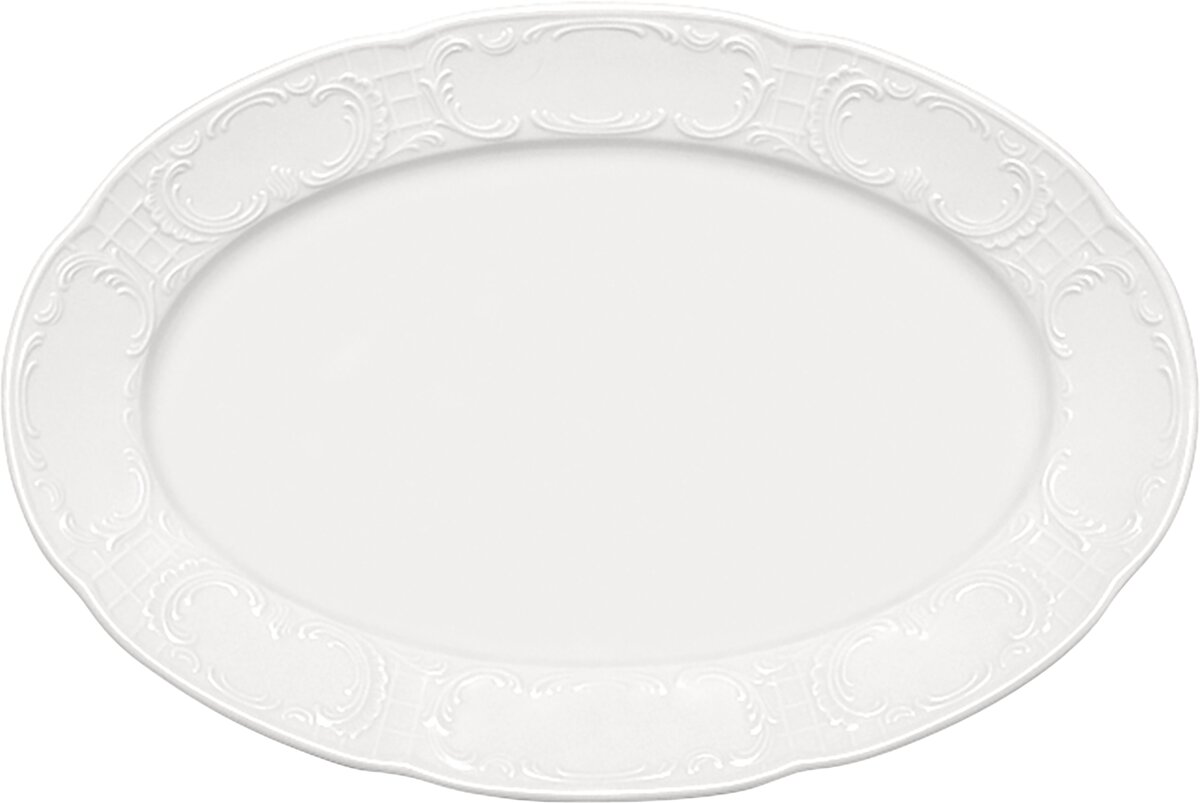 Mozart - Platte oval Fahne Relief, 36 x 24 cm