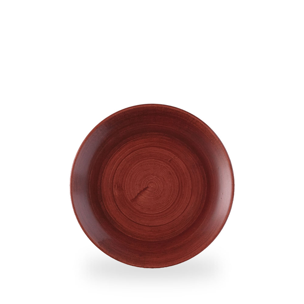 Churchill Stonecast Patina Rust Red Teller Flach Coup 21.7 cm