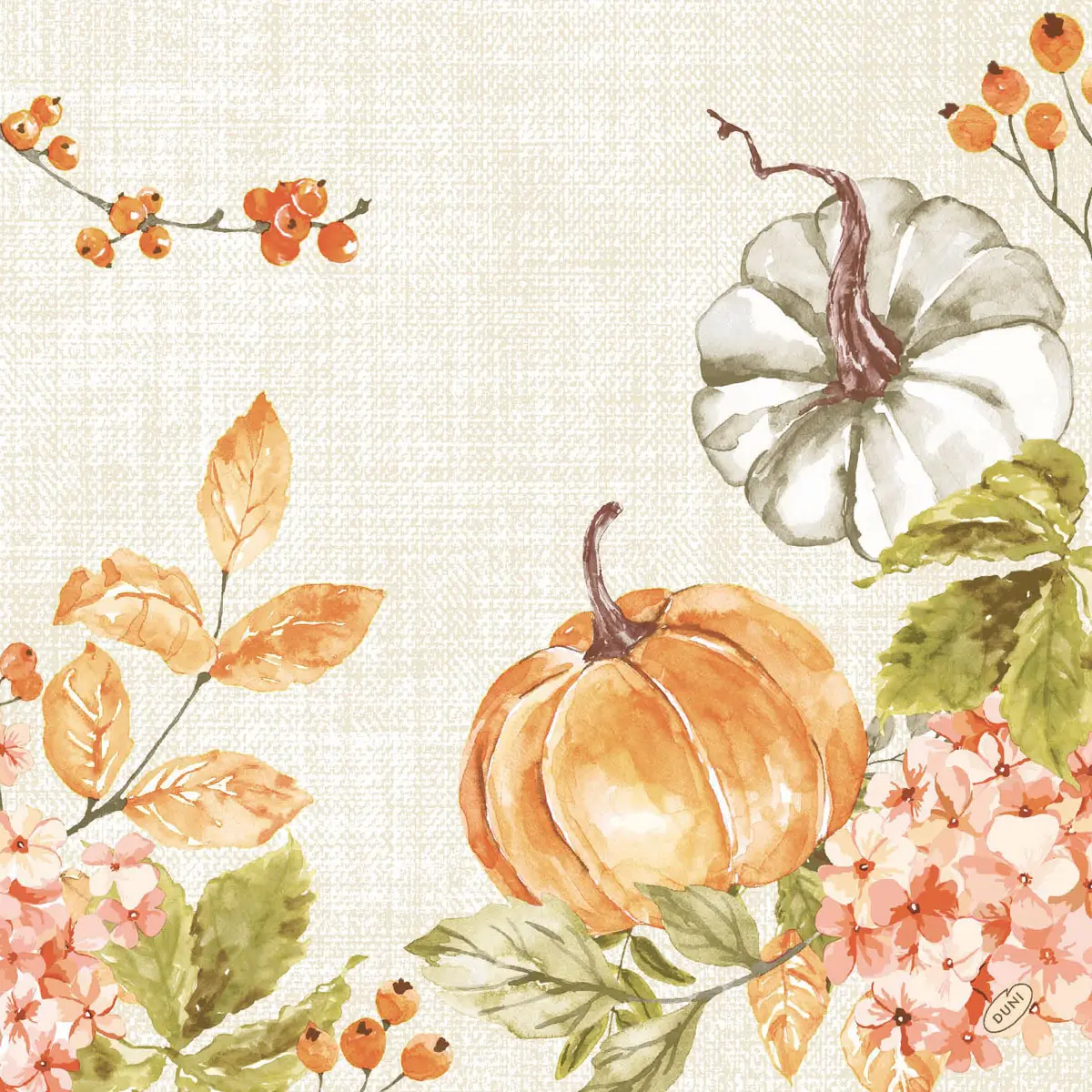 BIO Dunisoft Servietten - Spicy Pumpkin, 40 x 40 cm, 1/4 Falz