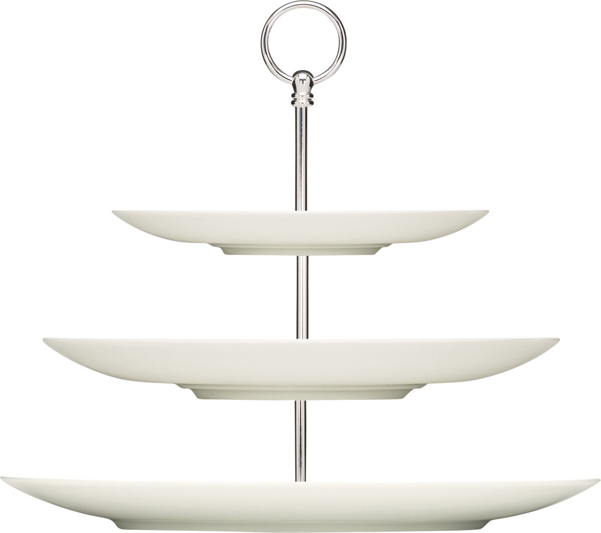 Purity - Etagere 3-fach komplett, Teller flach coup 16 - 27 cm