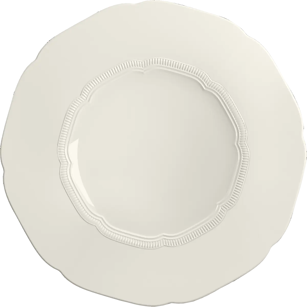 Create - Teller flach rund Fahne Relief 29 cm