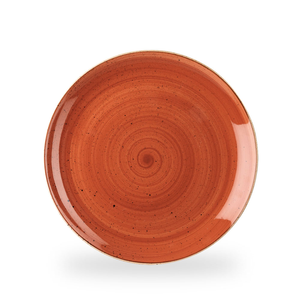 Churchill Stonecast Spiced Orange Teller Flach Coup 28,8 cm