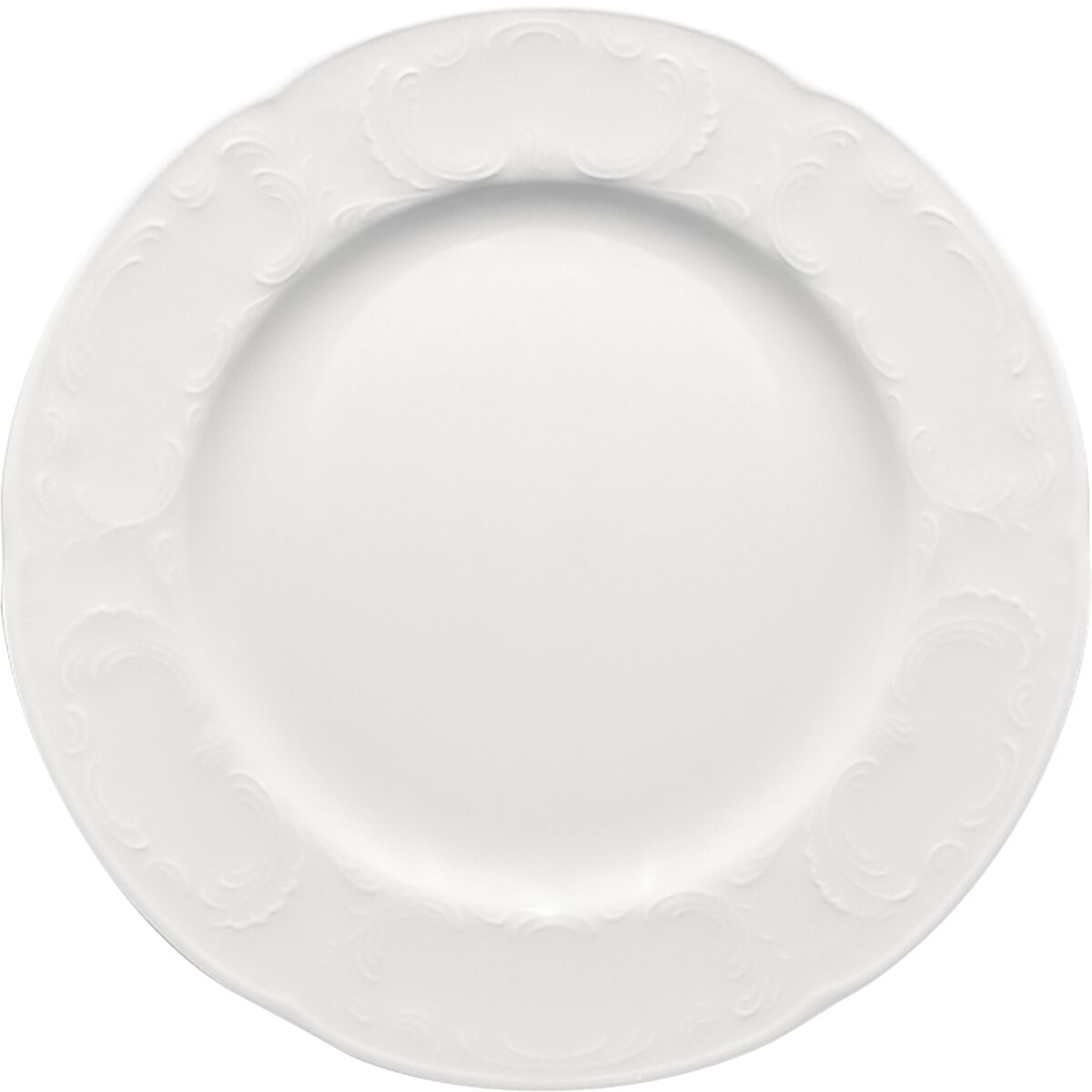 Mozart - Teller flach rund Fahne Relief, 28 cm