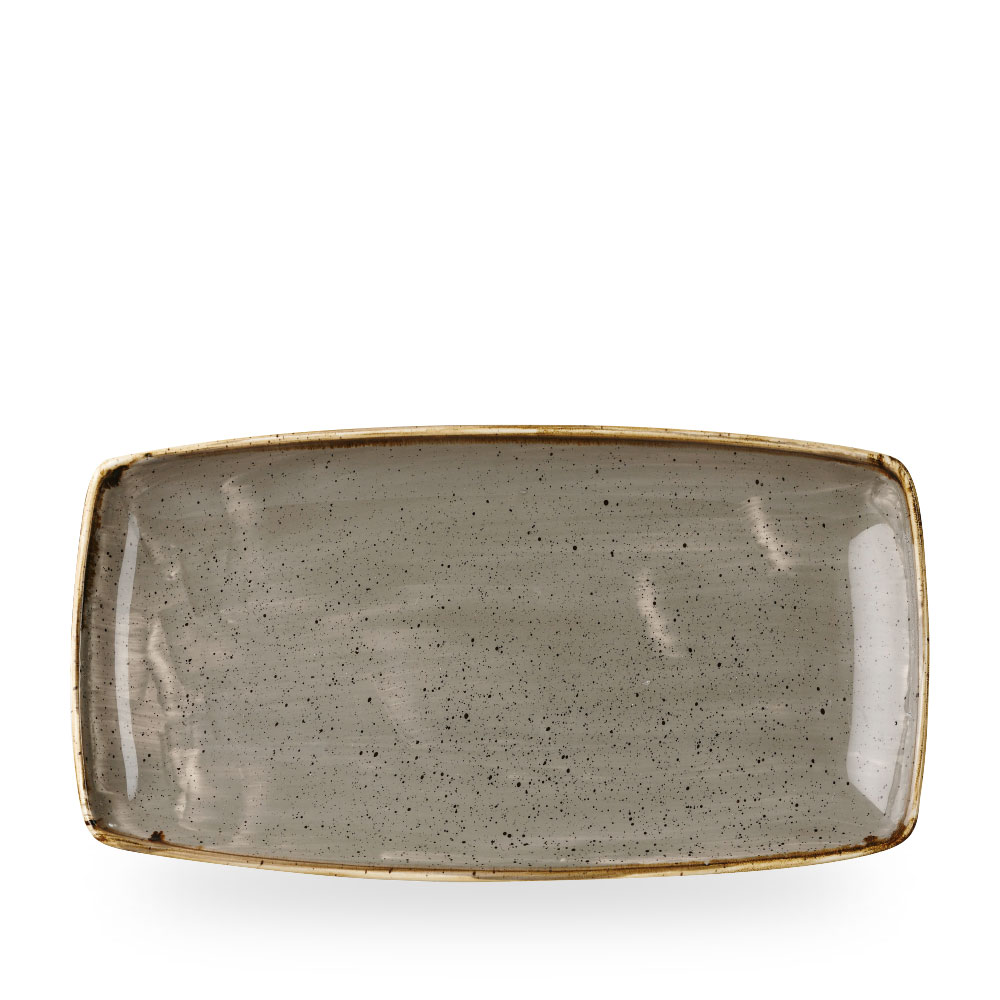 Churchill Stonecast Grey Oblong Platte 34,5 cm