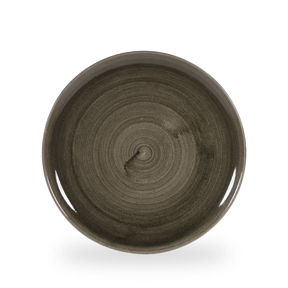 Churchill Stonecast Patina Iron Black Teller Flach Coup 28,8 cm