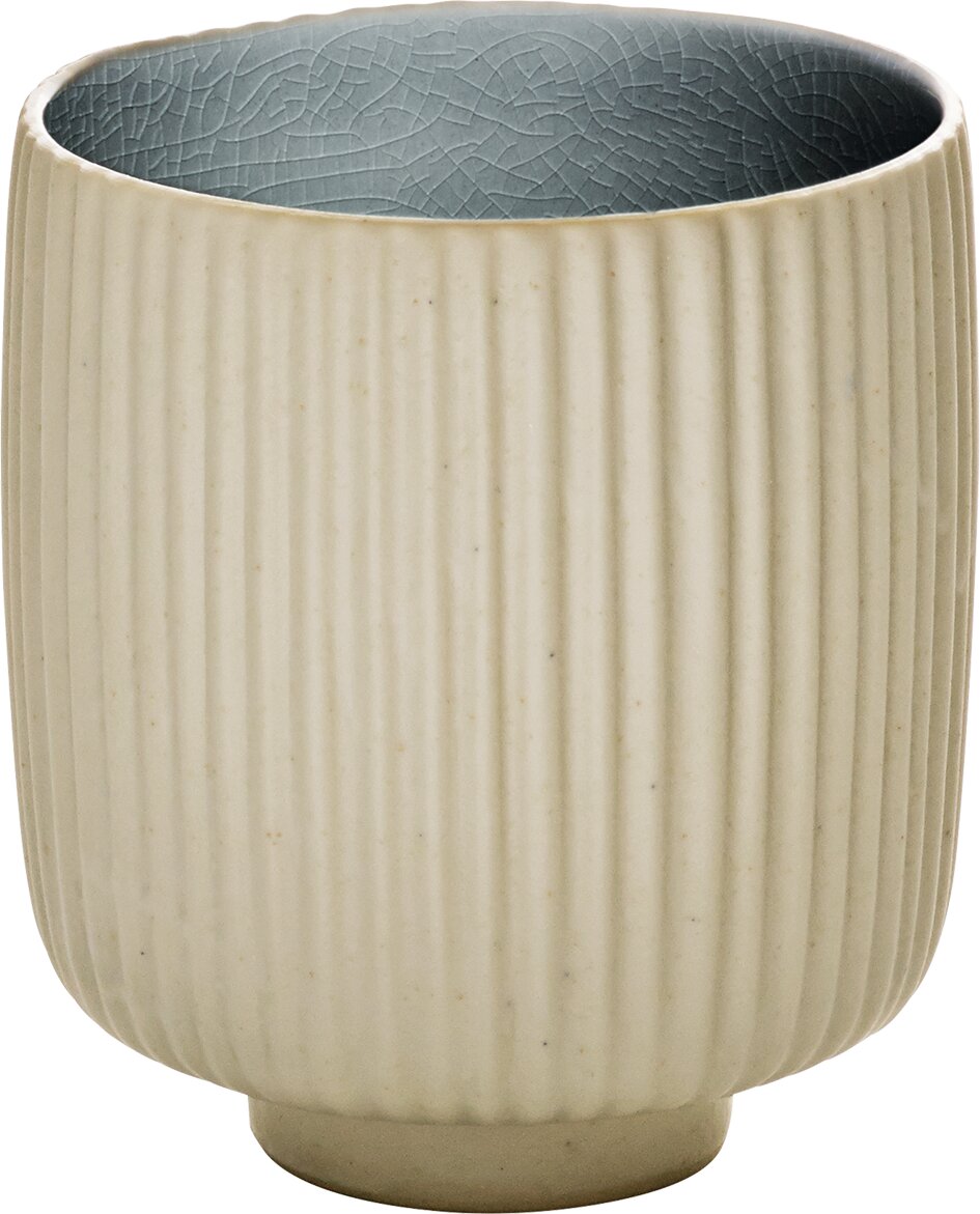 Nara Grey - Becher hoch Relief, grau, 0.30 ltr.