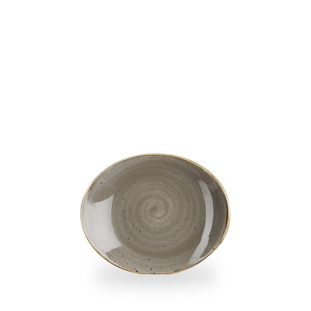 Churchill Stonecast Grey Teller Oval Coup 19,7 cm