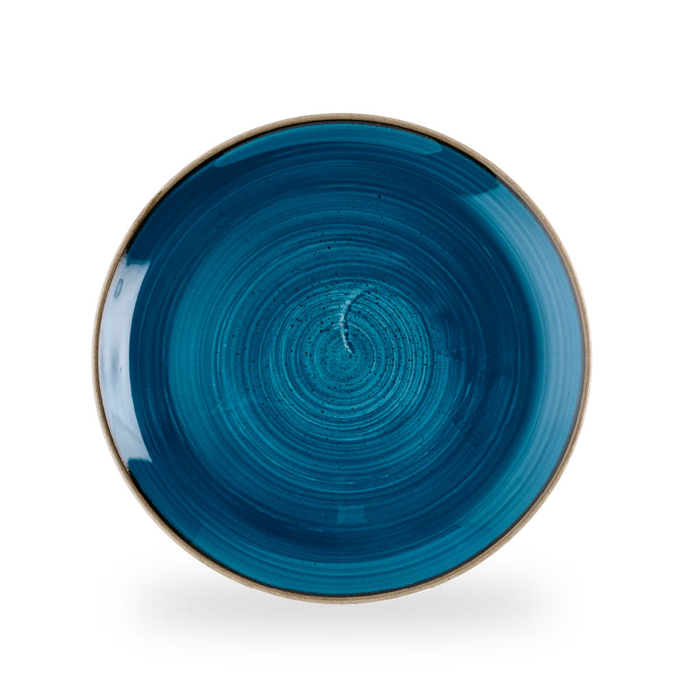 Churchill Stonecast Java Blue Teller Flach Coup 28,8 cm