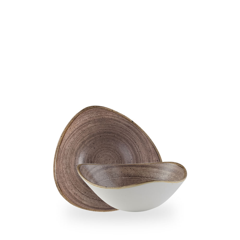 Churchill Stonecast Raw Brown Bowl Dreieck. 18.5 cm, 37Cl 