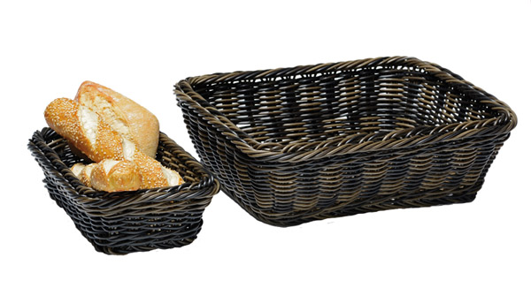 GN 1/2 Korb, schwarz/braun, 32,5 x 26,5 cm, 6,5 cm tief