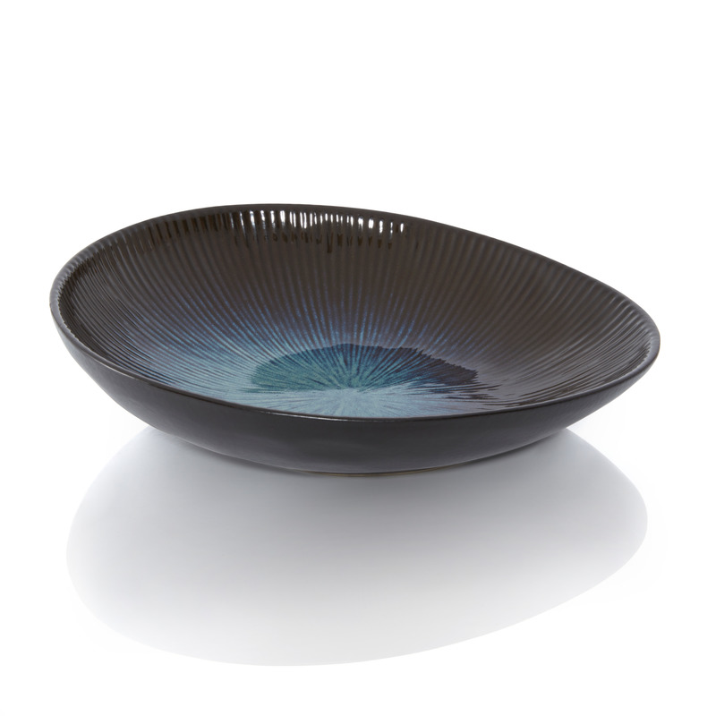 Deep Ocean - Schale coup oval, 26 x 23 cm, blau