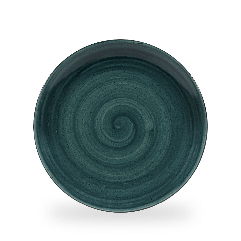 Churchill Stonecast Patina Rustic Teal Teller Flach Coup 28,8 cm