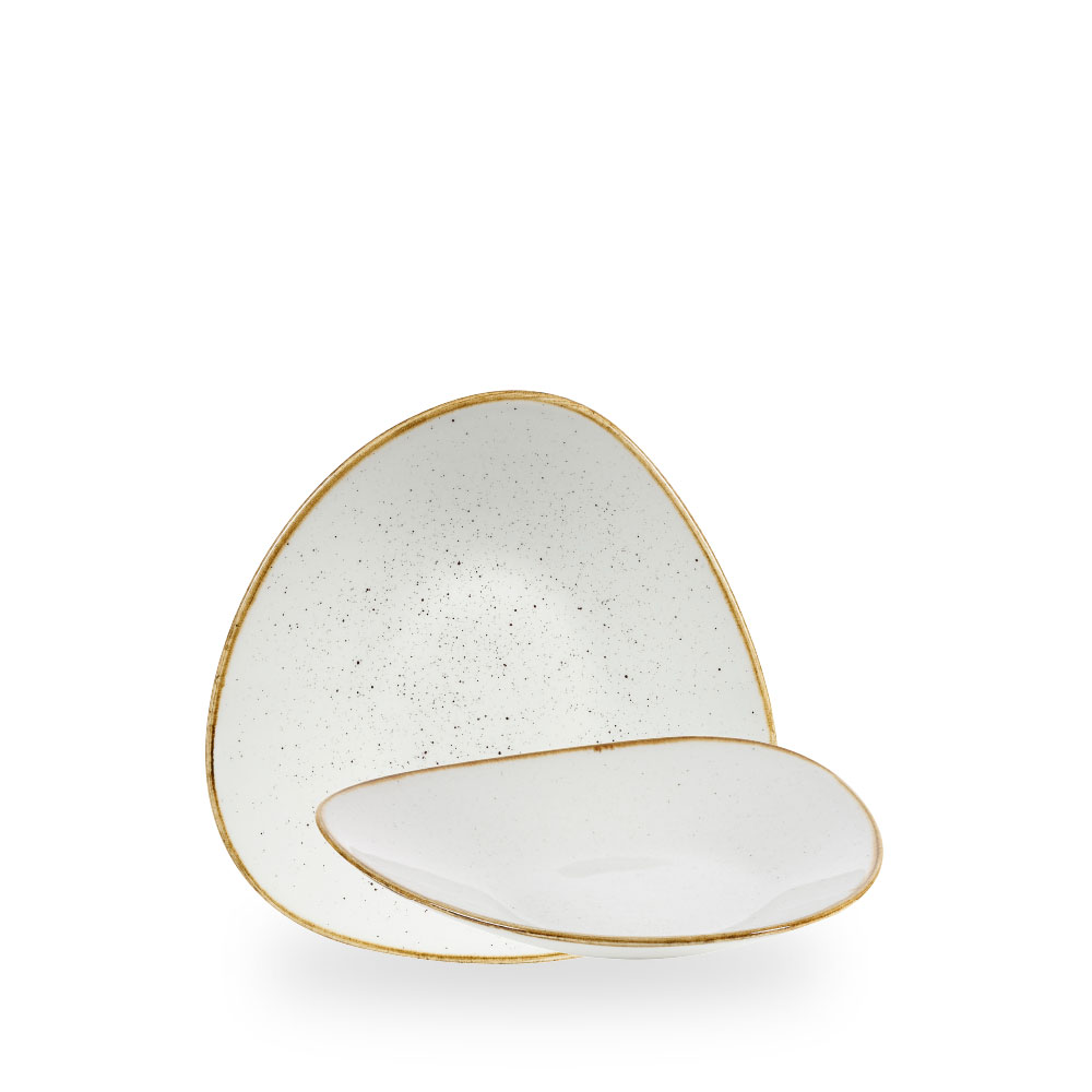 Churchill Stonecast Barley White Schale Dreieck.21 x 21 cm