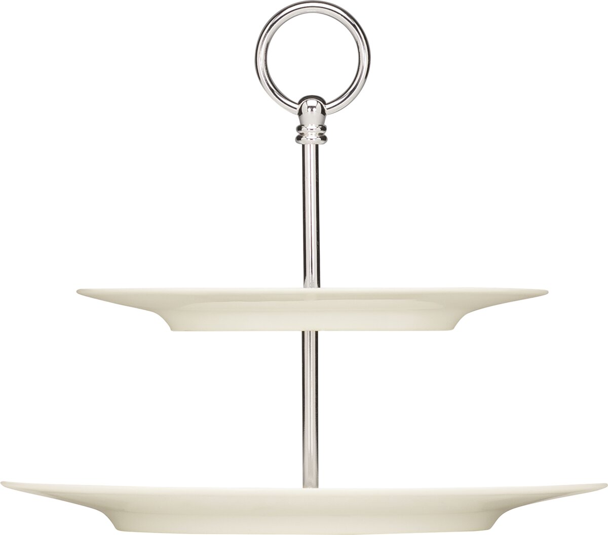 Purity - Etagere Teller flach Fahne, 2-fach, komplett