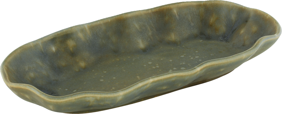 Nami - Platte oval olive 24x12cm